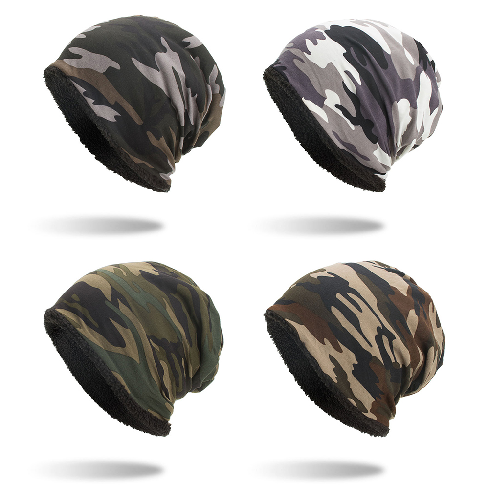 Thickened Warm Baggy Camouflage Skull Hat