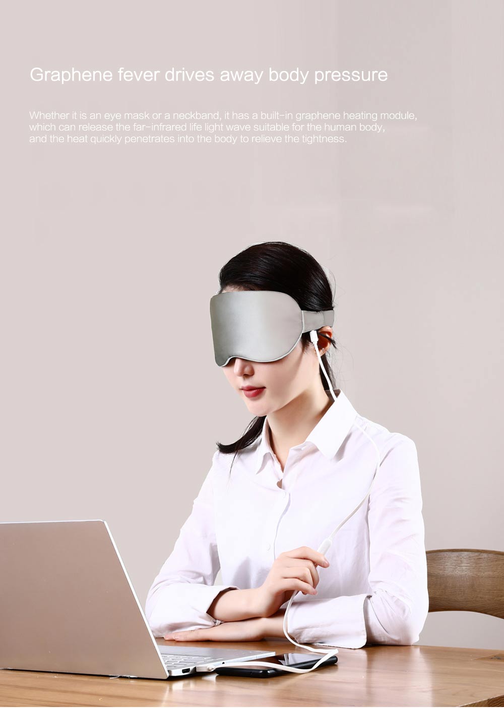 PMA Graphene Heating Silk Neckband and Eye Mask from Xiaomi youpin