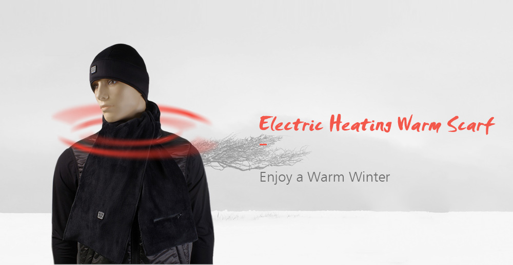 Adjustable Temperature Rechargeable Electric Heating Warm Scarf