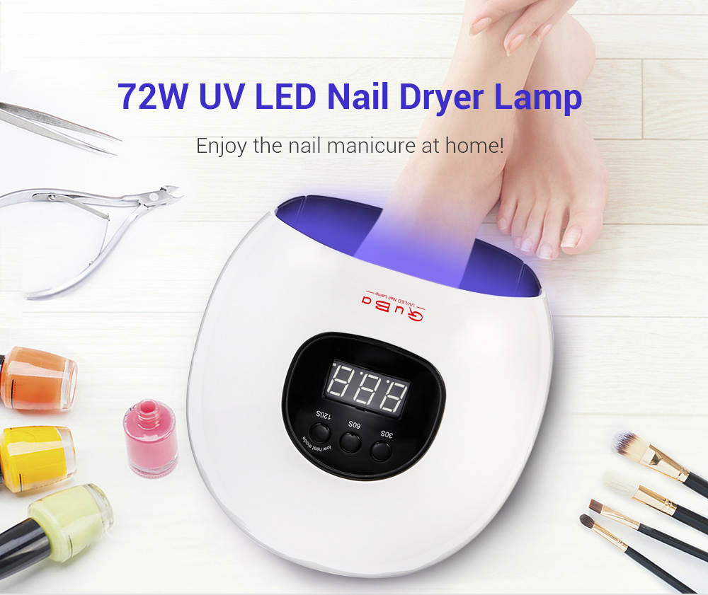 72W 36 LEDs UV LED Manicure Tool Curing Nail Gel Dryer Lamp for Home Salon