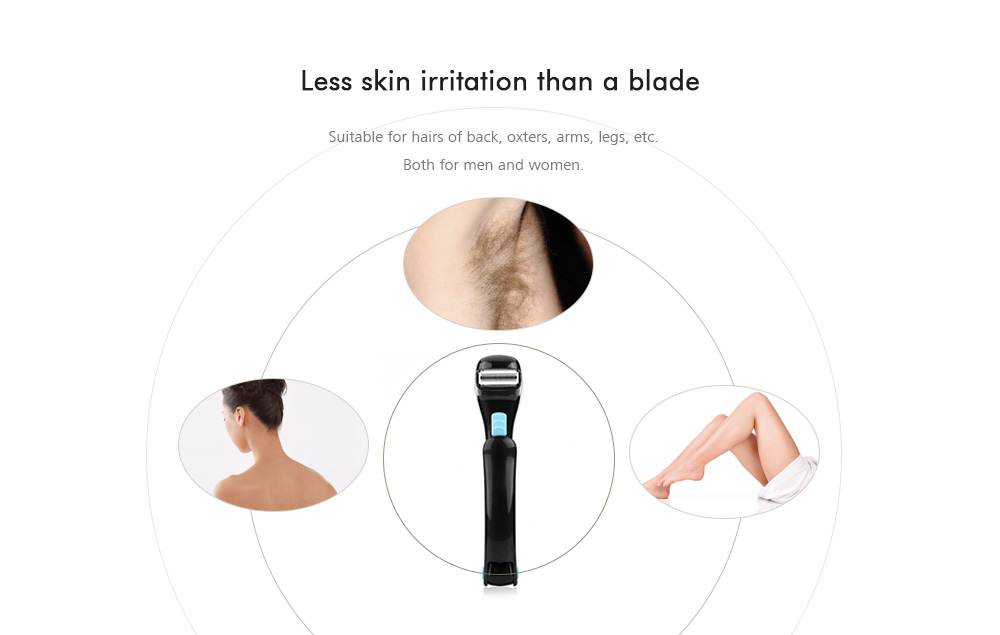 Electric Back Hair Shaver Razor Cordless Folding Body Hair Trimmer Hair Removal Tool