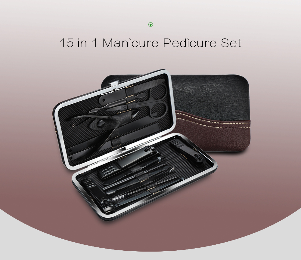 15 in 1 Stainless Steel Professional Manicure Pedicure Tools Set