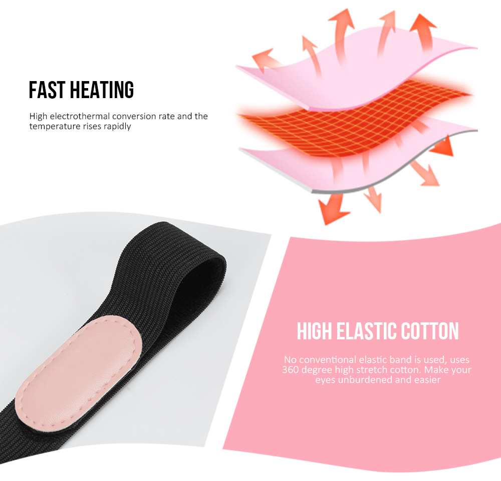 Portable USB Steam Heating Eye Mask with Adjustable Temperature