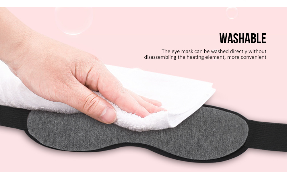 Portable USB Steam Heating Eye Mask with Adjustable Temperature