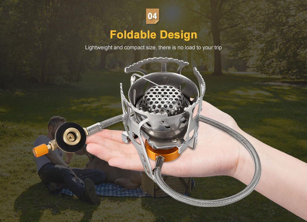 Outdoor Portable Folding Windproof Split Stove Camping Gas Burner