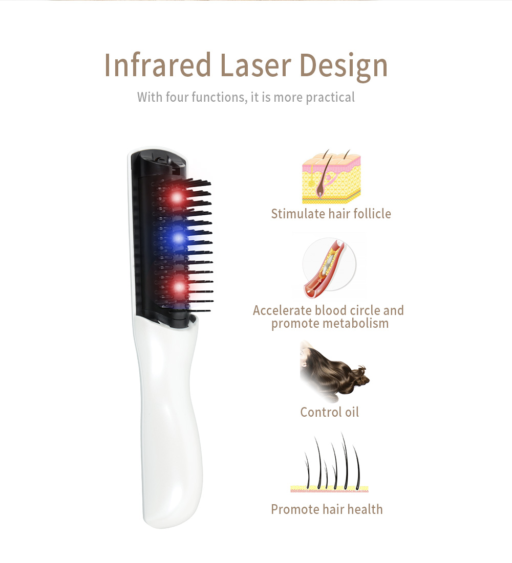 Electric Massage Comb Infrared Laser Hair Growth Brush Instrument