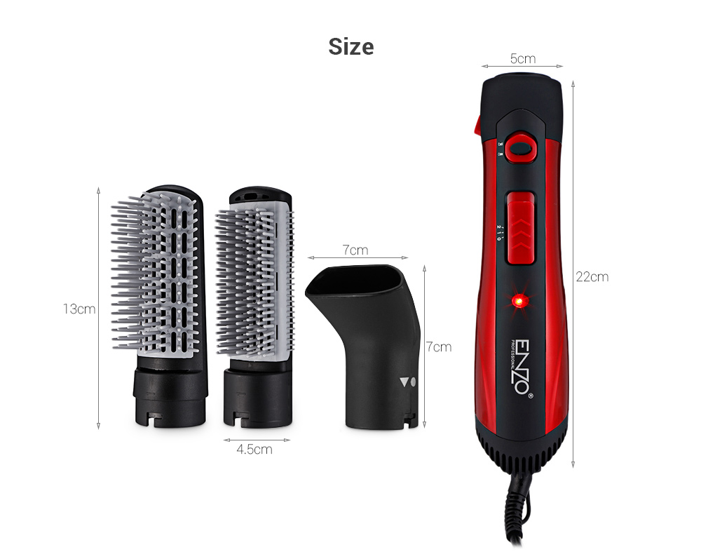ENZO EN - 503 3-in-1 Hair Styling Rotating Hot Brush Dryer