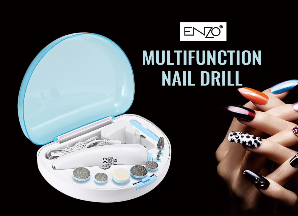 ENZO EN - 771 Cordless Electric Nail Drill Rotary Tool Interchangeable Tips