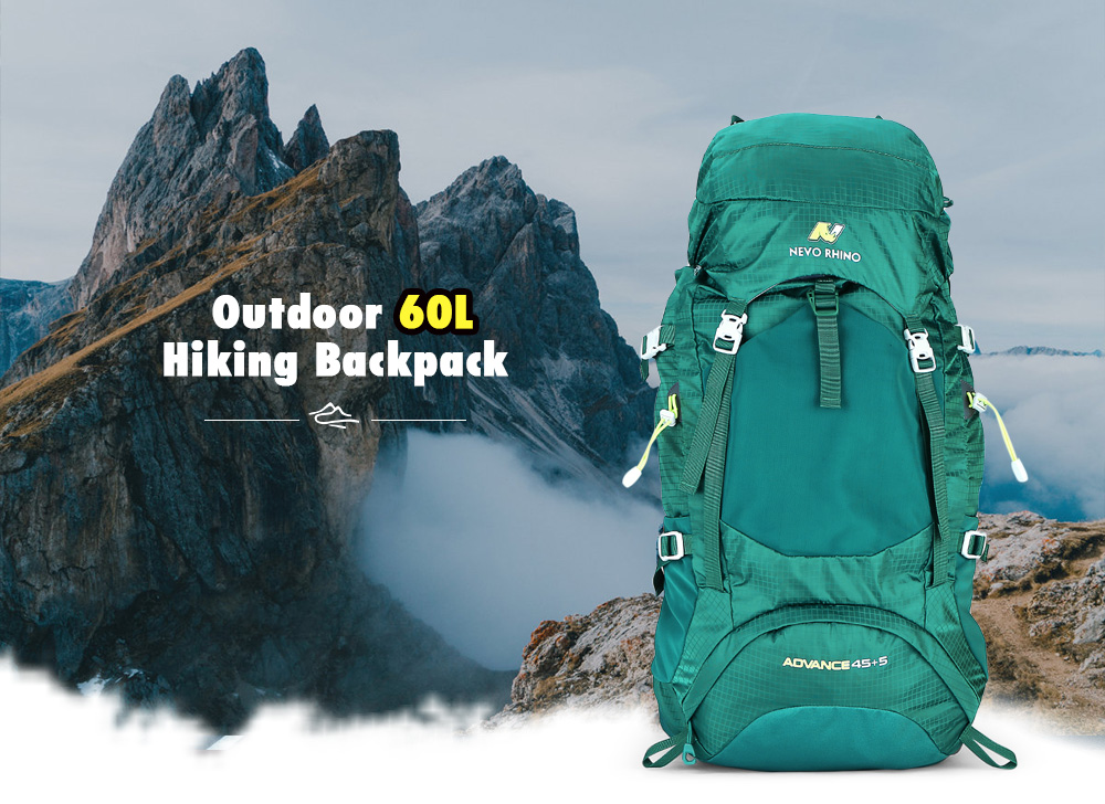 NEVO RHINO 60L Lightweight Outdoor Climbing Hiking Sports Backpack