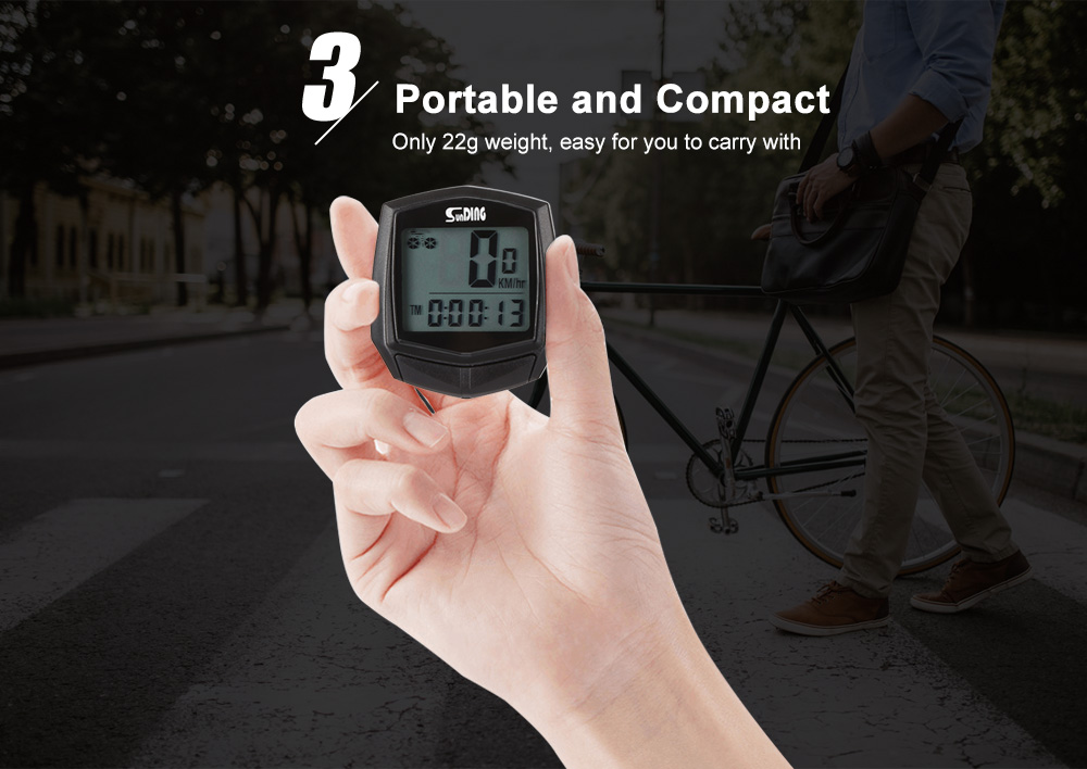 SunDing SD - 581A Wired Bike Computer Bicycle Accurate Speedometer