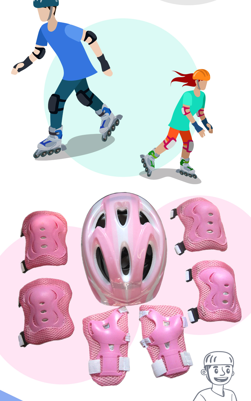 Kids Sports Safety Protective Gear for Skateboard Balance Car Roller Skating