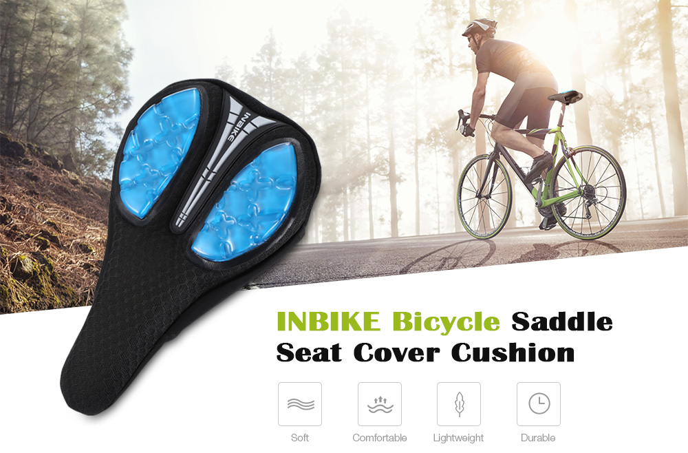 INBIKE Bicycle Saddle Seat Mat Cover Cushion with Silicone Pad Cycling Equipment