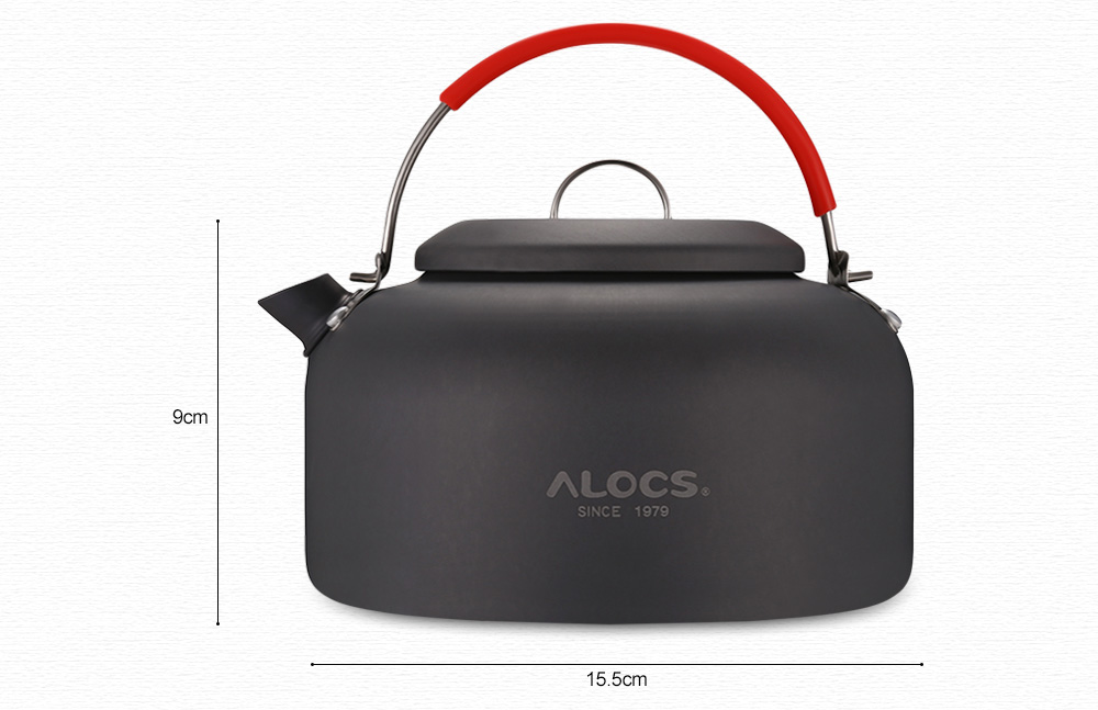 ALOCS CW - K03 1.4L Aluminum Outdoor Kettle for Camping Hot Water Tea