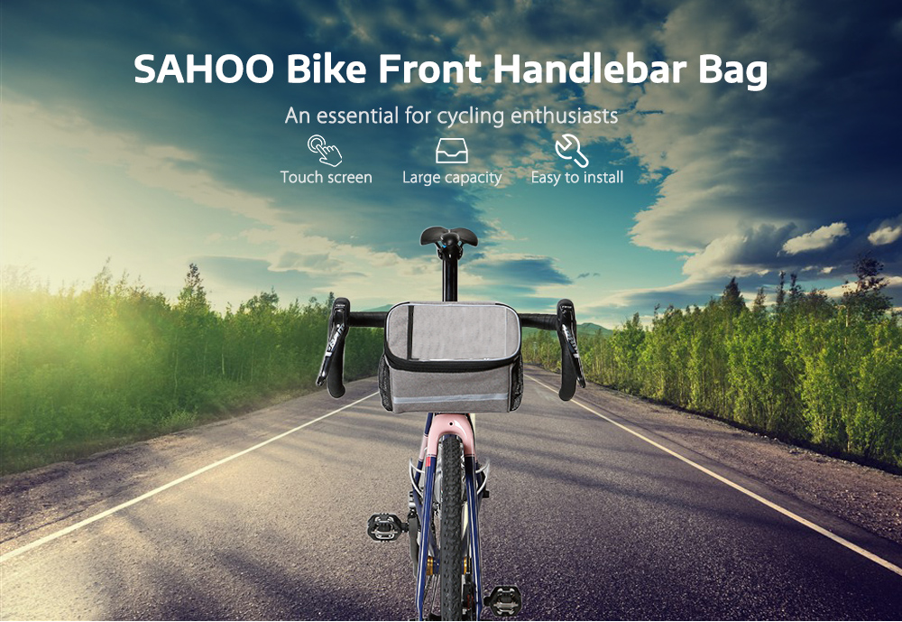SAHOO 11002 - SA Bicycle Basket Handlebar Bag for Mountain Bike Outdoor Cycling