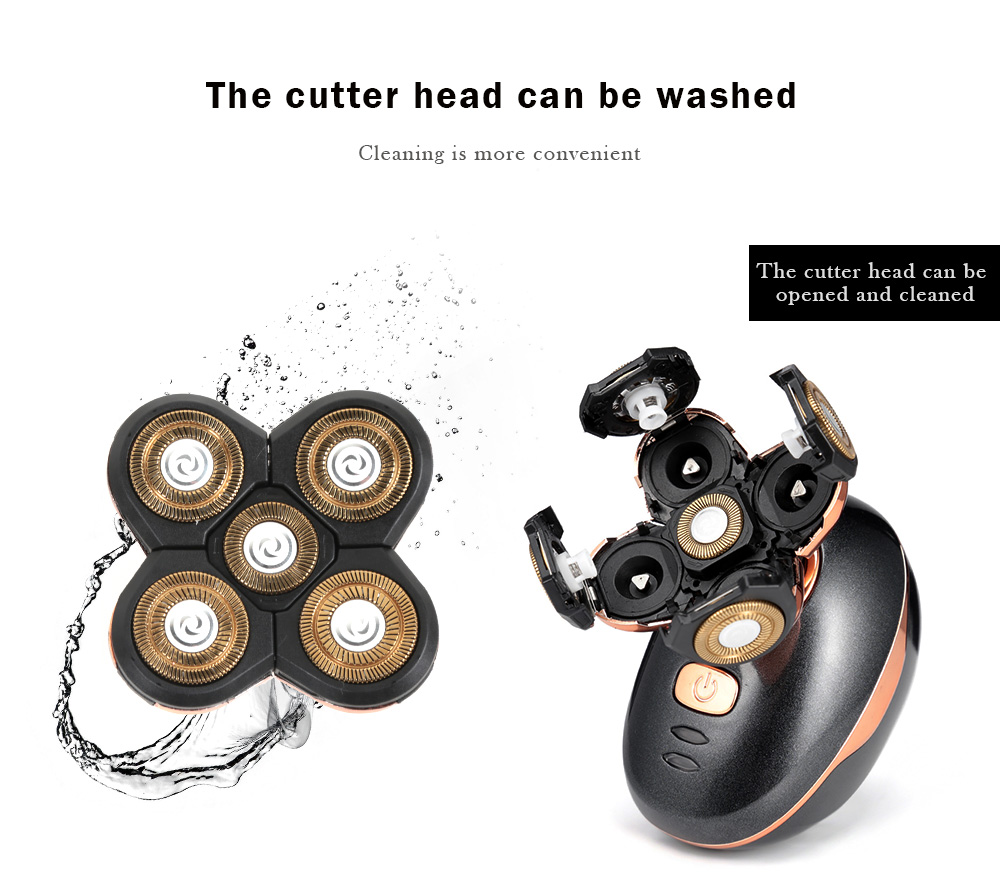 Jinding RQ5588 Five-blade Razor Electric Shaver for Men Hair Trimmer