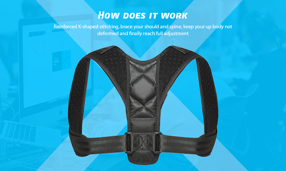 Back Shoulder Posture Corrector Support Brace Belt Unisex Health Care