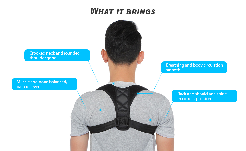 Back Shoulder Posture Corrector Support Brace Belt Unisex Health Care