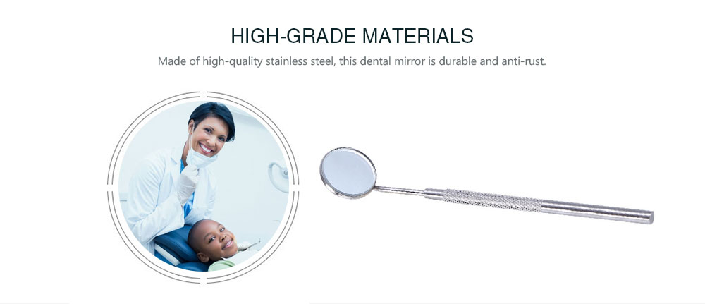 Stainless Steel Dental Mouth Mirror Oral Inspection Instrument
