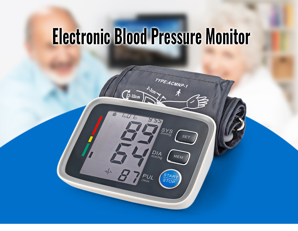 AlphagoMed U80EH Upper Arm Electronic Blood Pressure Monitor Automatic Tonometer 