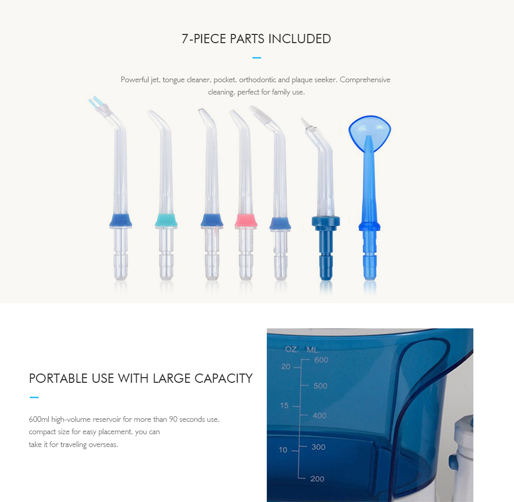 FC168 Dental Flosser Water Jet Oral Care Teeth Cleaner Irrigator Series