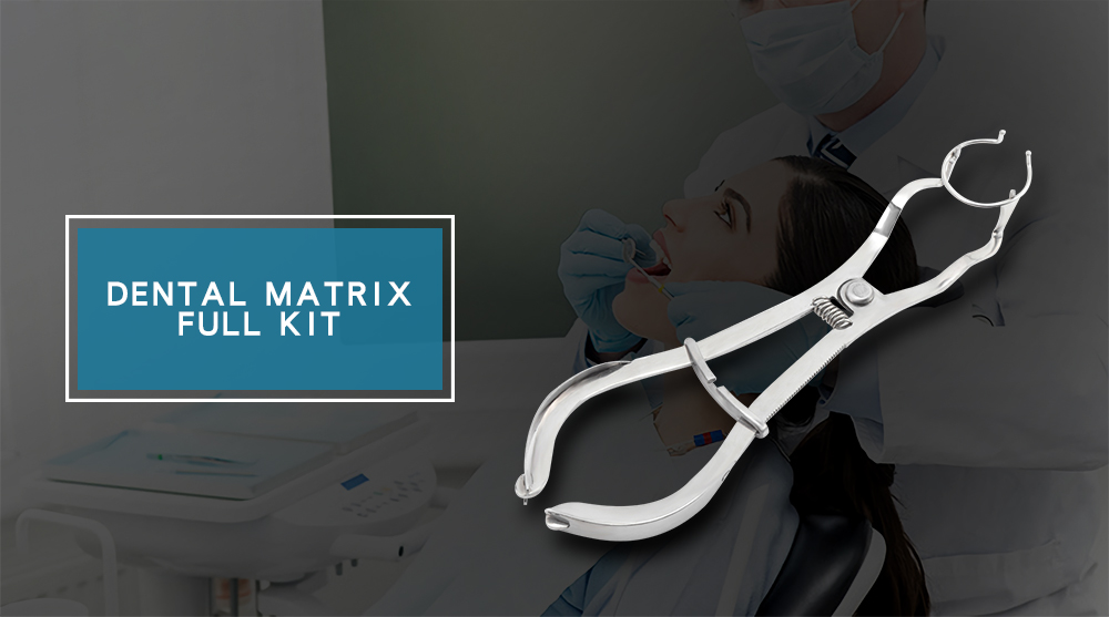 Sectional Contoured Metal Matrices Rubber Wedges Dental Matrix Full Kit