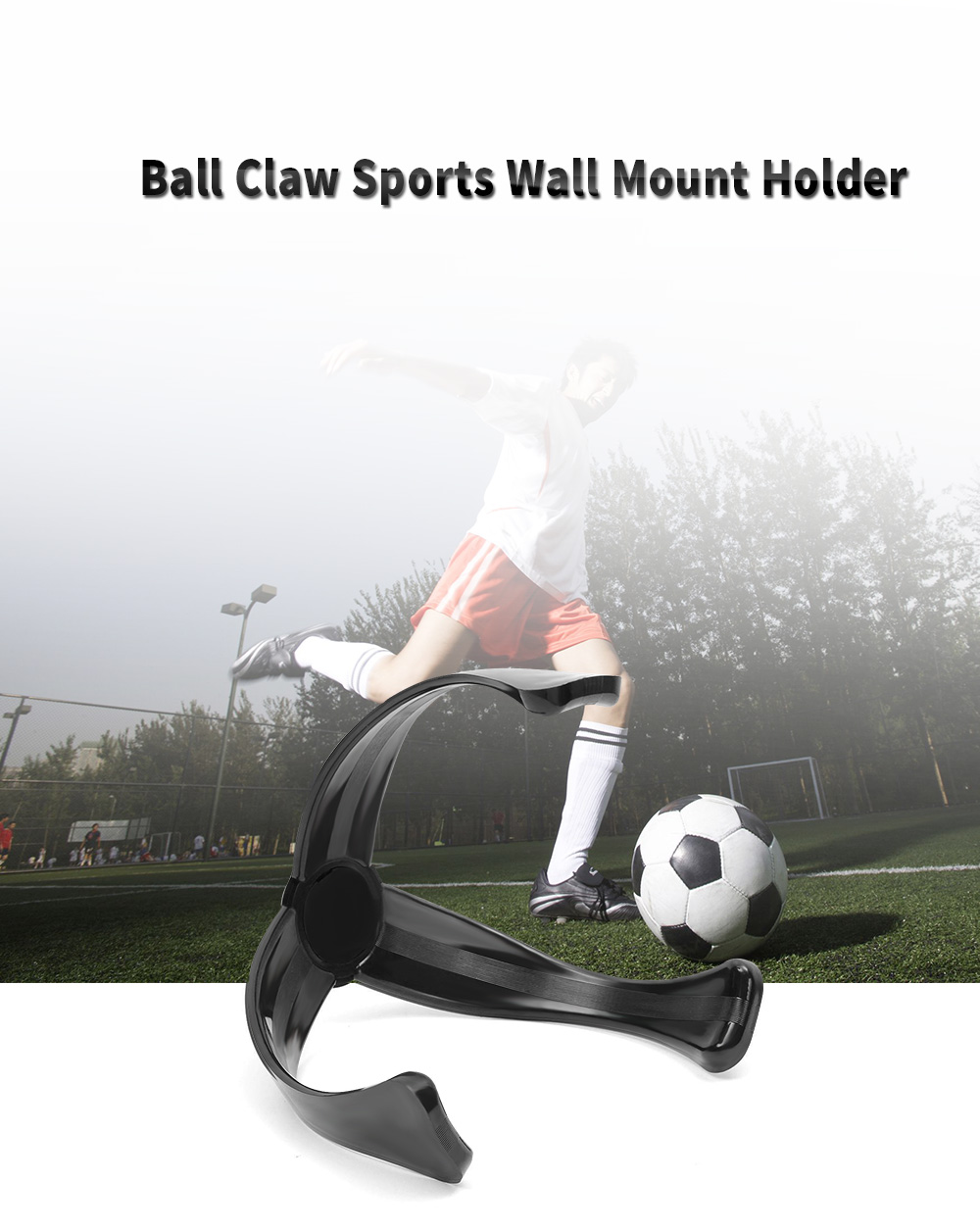 Space Saver Basketball Soccer Ball Claw Sports Wall Mount Holder