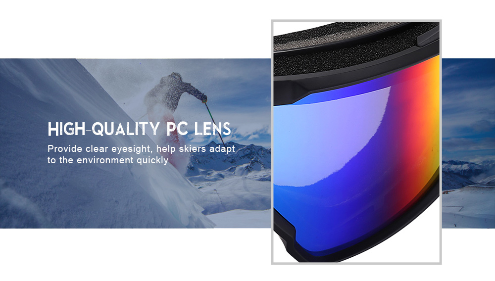 GUB S8000 Outdoor Ski Goggles Double-layer Lens TPU Frame Anti-fog Eyeglasses