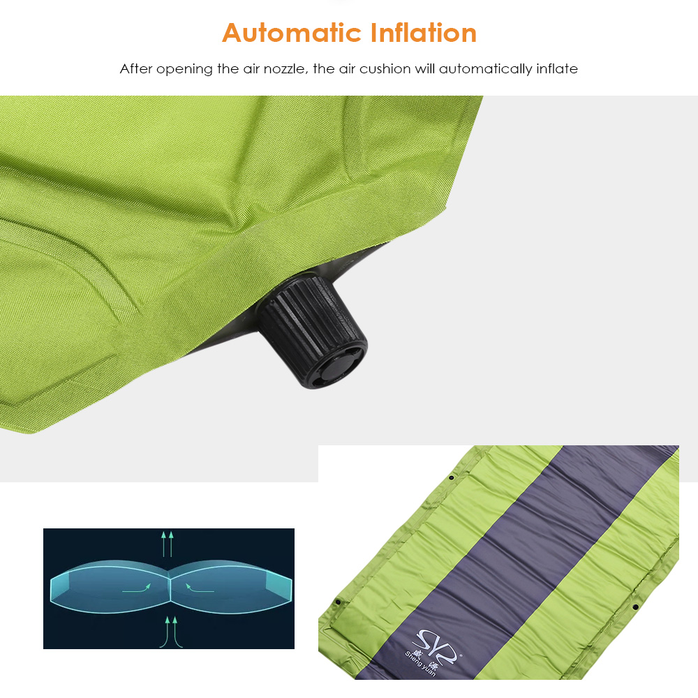 SHENGYUAN Outdoor Camping One Person Automatic Inflatable Mattress Splicable Cushion with Pillow