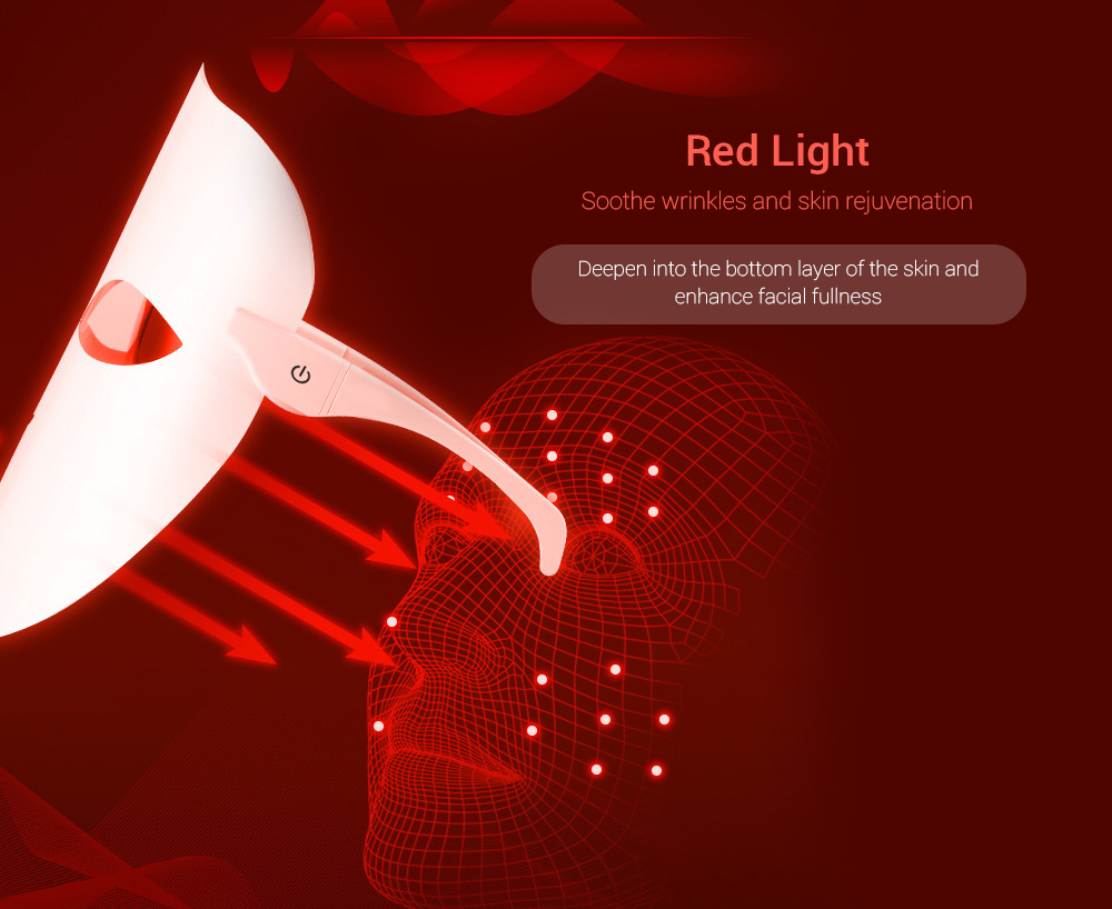 K_SKIN KD036 Mask Rejuvenation Instrument 36 LEDs Red Blue Orange Light