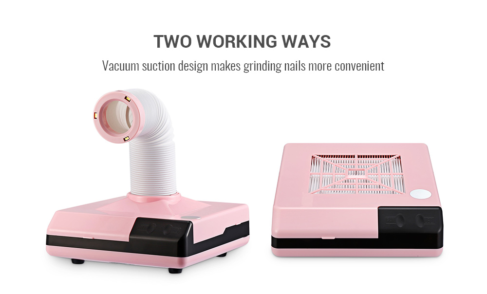 GUSTALA 60W Nail Dust Collector Suction Cleaner Retractable Elbow Pipe Vacuum Fan