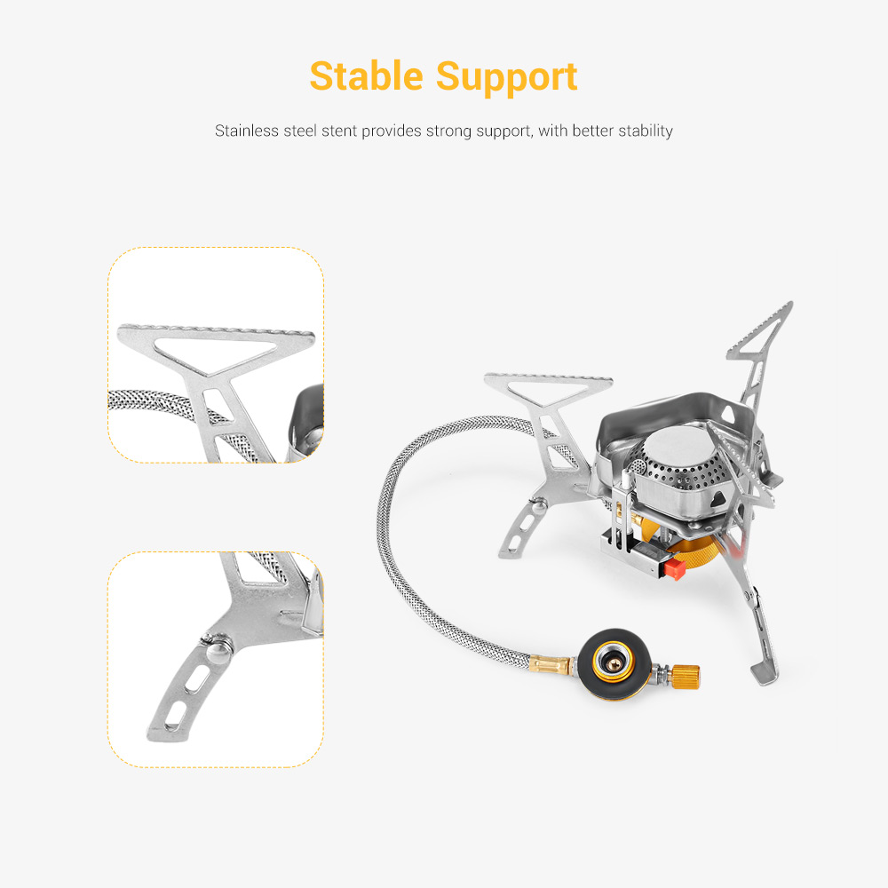 Outdoor Camping Folding Windproof Split Stove Portable Gas Burner