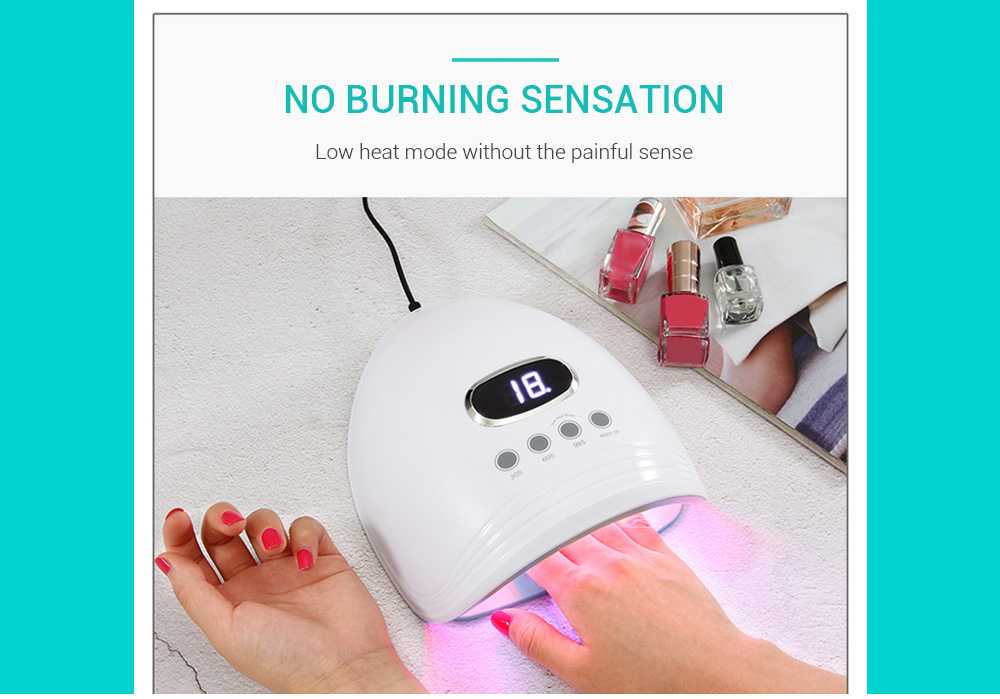 60W 30 LEDs Red Purple Light UV LED Manicure Tool Curing Nail Gel Dryer Lamp