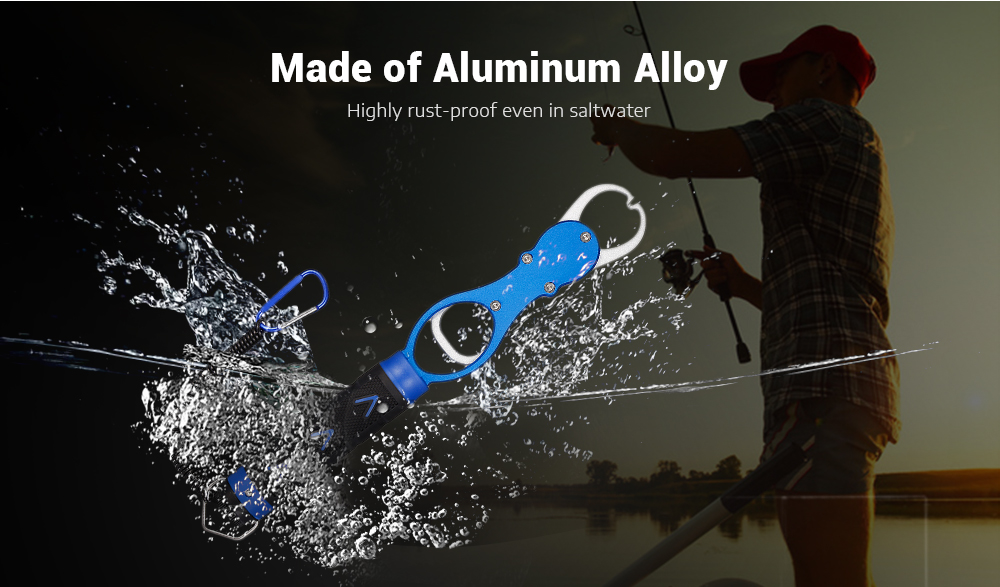 Portable Aluminum Alloy Fishing Lip Grip Grabber with Weight Scale