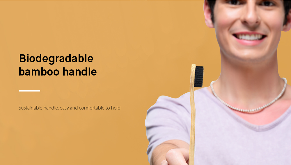 Organic Eco-friendly Natural Bamboo Toothbrush with Soft Bristles