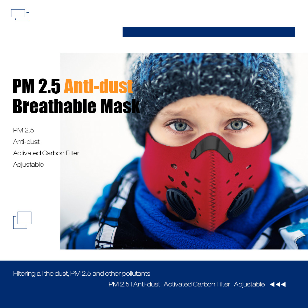 PM 2.5 Anti-dust Half Face Protective Mask with Activated Carbon Filter