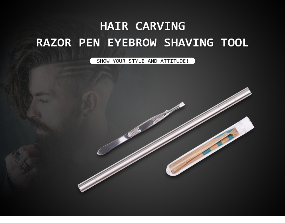 Hairdressing Pen Men Hair Eyebrow Shaving Razor Pen