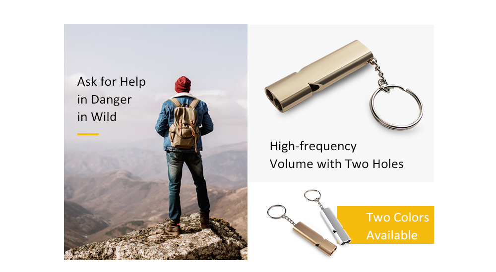 Outdoor Double-hole High-frequency Survival Whistle