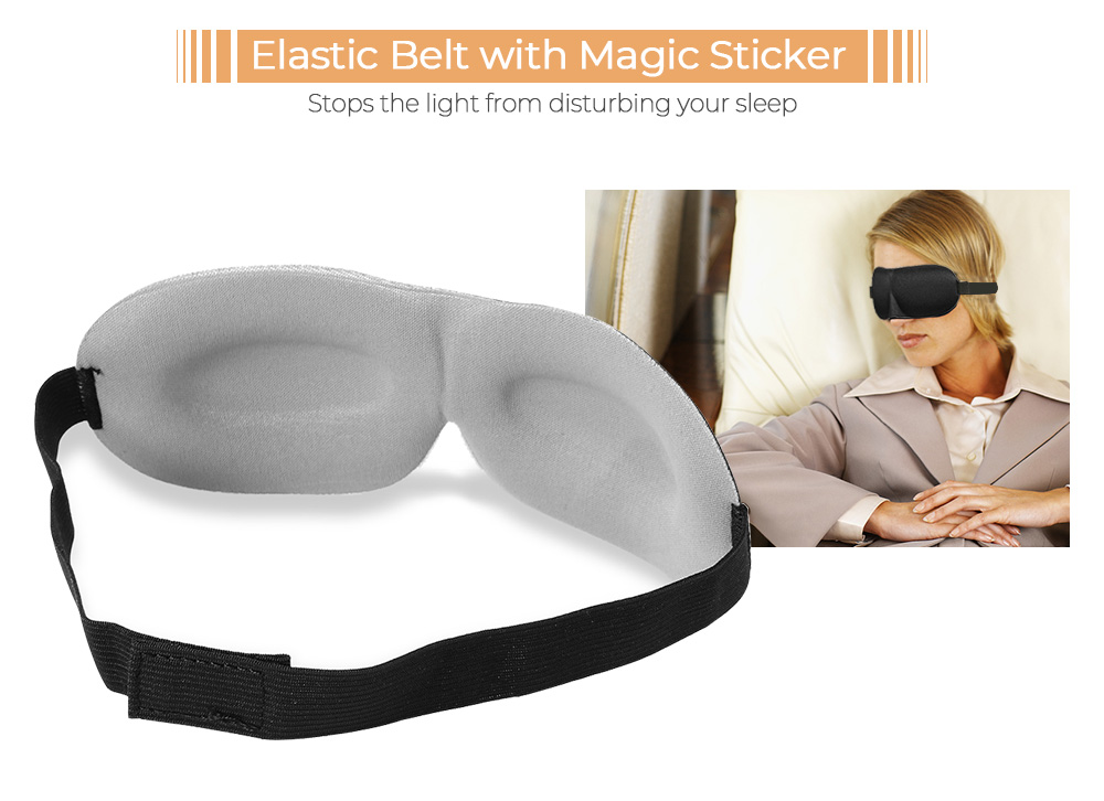 3D Polyester Sponge Sleeping Eyeshade Soft Portable Travel Blindfold