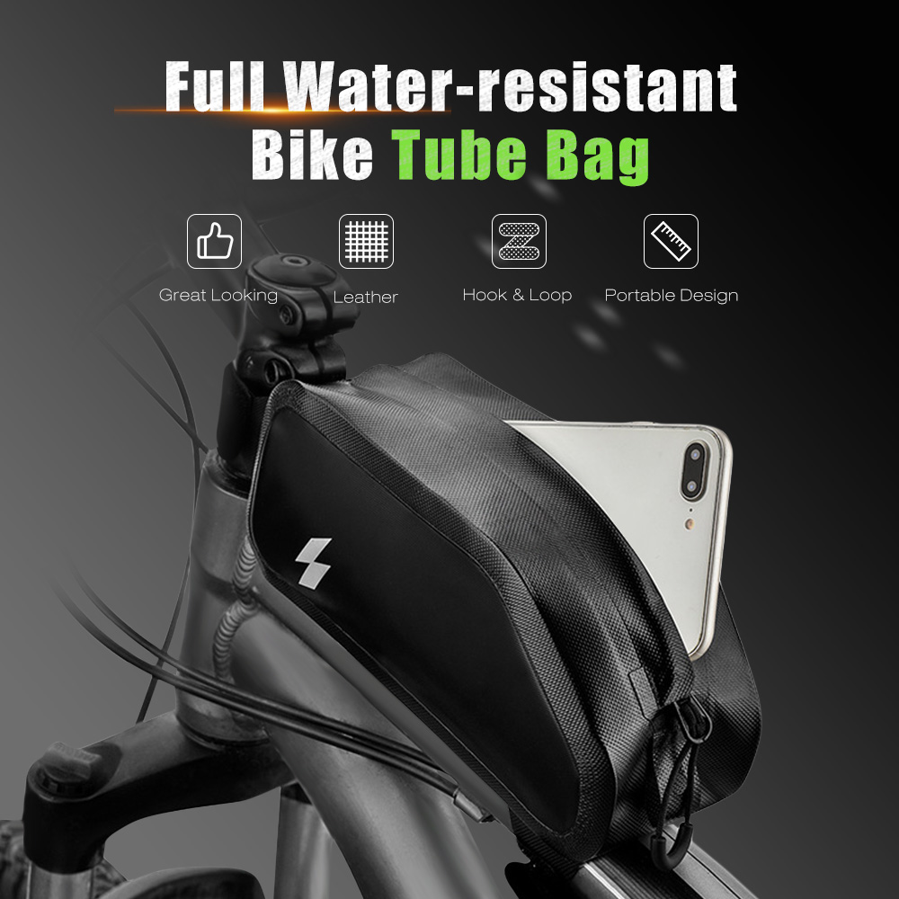 SAHOO 122009 Full Water-resistant Front Frame Top Tube Cycling Bicycle Bag Phone Holder