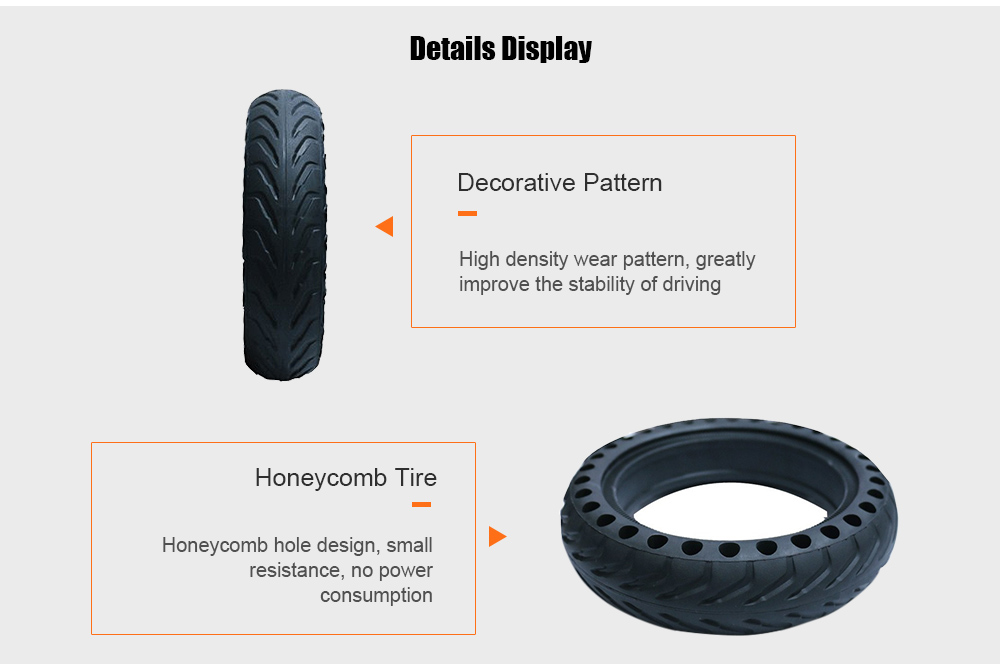 8.5-inch Solid Non-inflatable Electric Scooter Wheel Tire for Xiaomi M365