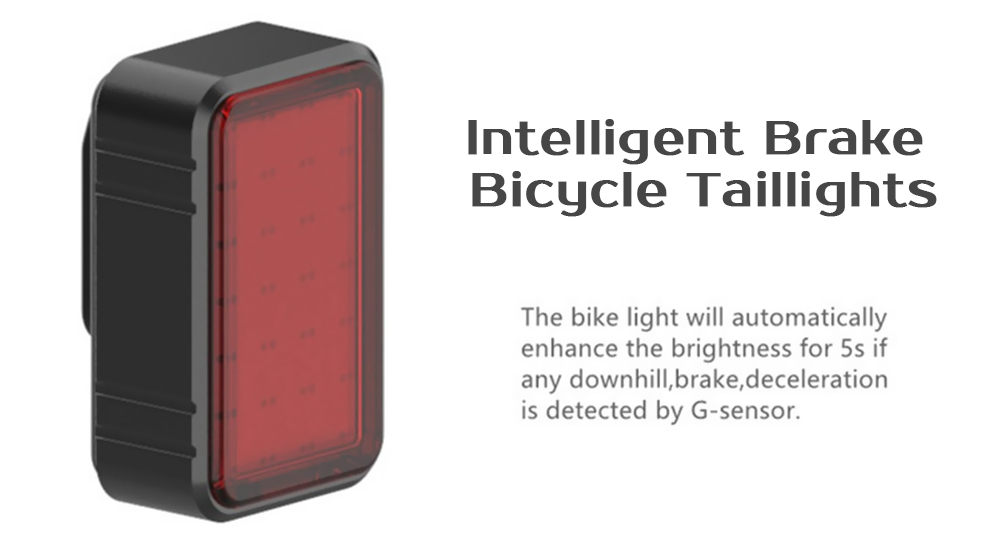 USB Charging Intelligent Induction Brake Bicycle Riding Taillights