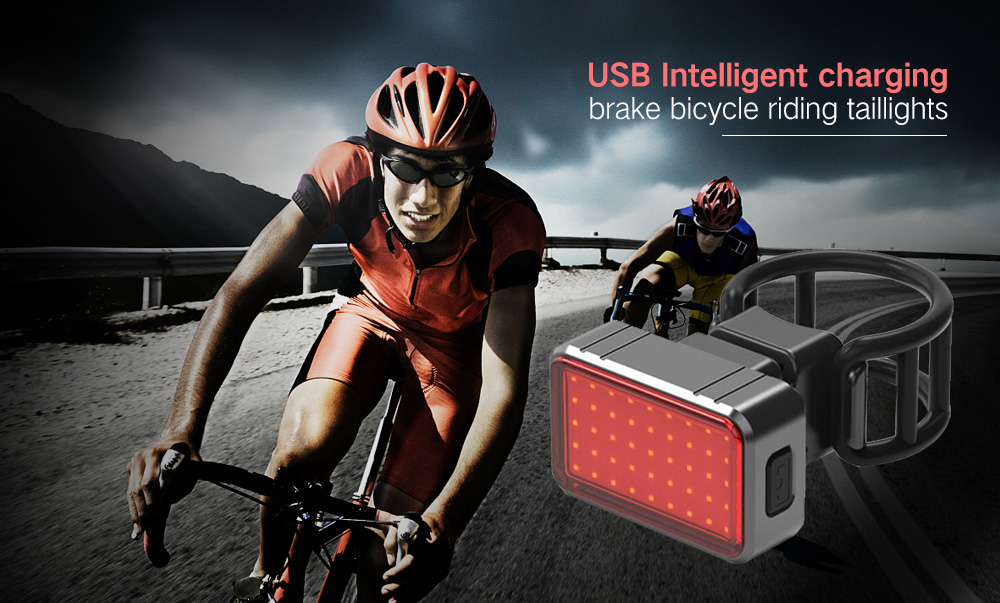 USB Charging Brake Bike Riding Tail Light