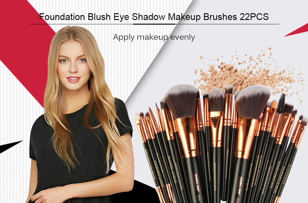 MAANGE MAG5171 Foundation Blush Eye Shadow Makeup Brushes 22PCS
