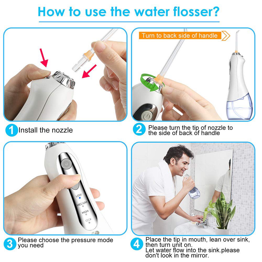 H2ofloss HF - 5 Portable Home Electric Water Flosser