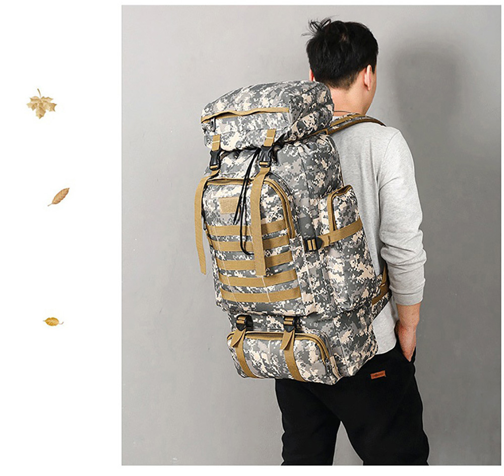 Large Capacity Army Fan Luggage Tactical Jungle Camping Hiking Waterproof Rucksack Oxford Cloth Digital Camouflage Backpack