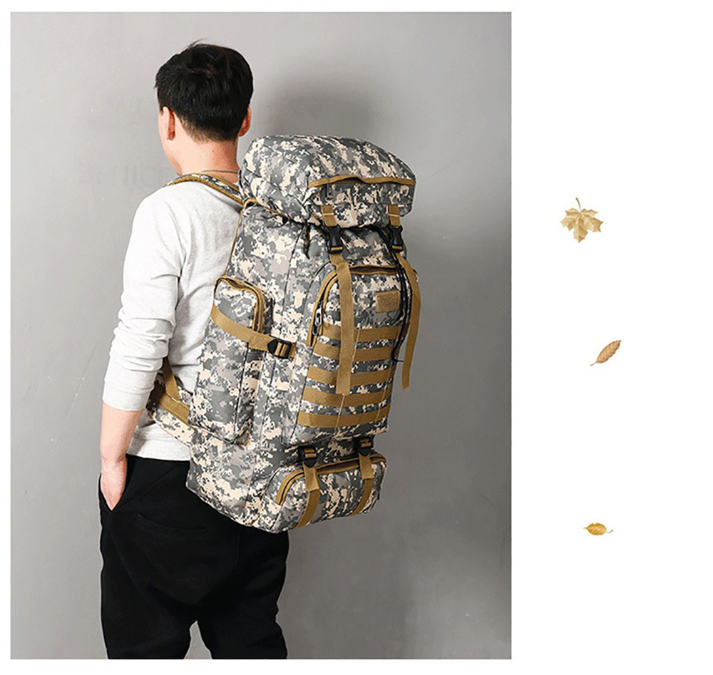 Large Capacity Army Fan Luggage Tactical Jungle Camping Hiking Waterproof Rucksack Oxford Cloth Digital Camouflage Backpack