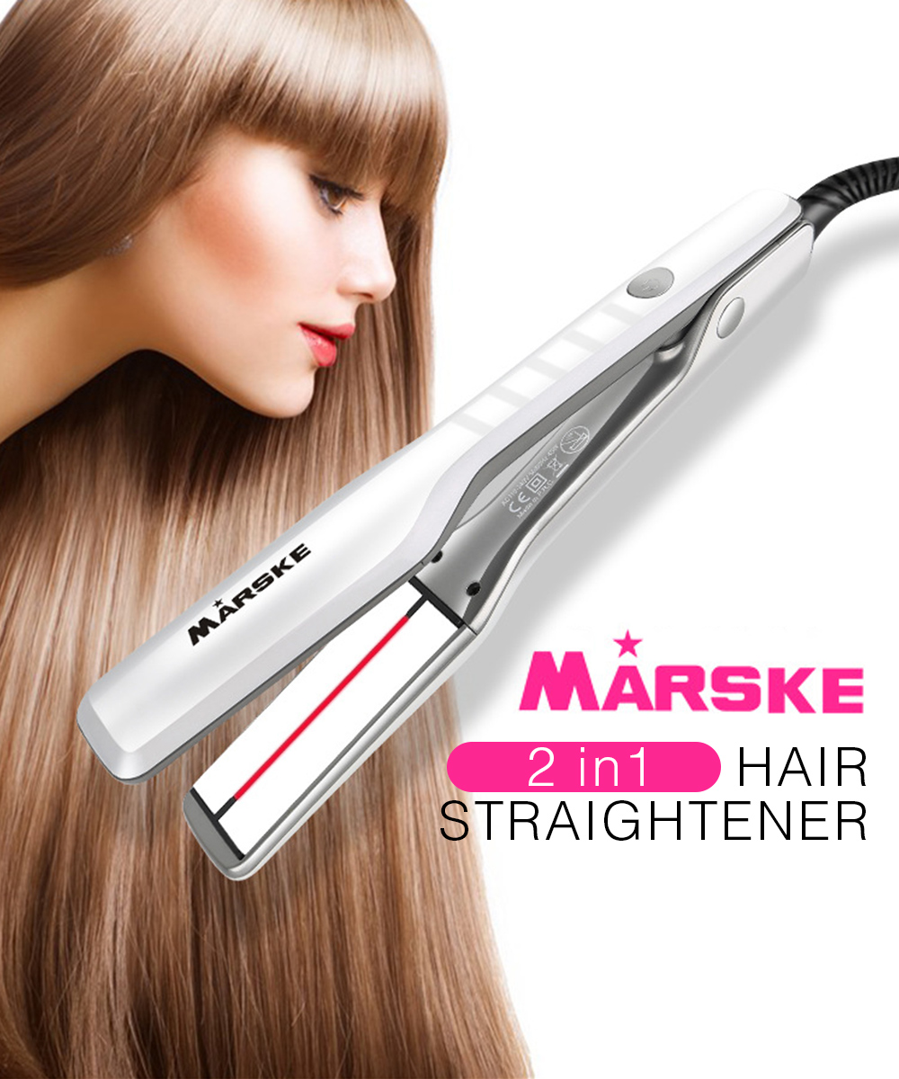 MARSKE 2 in 1 5-speed Thermostat Ceramic Coating Hair Straightener