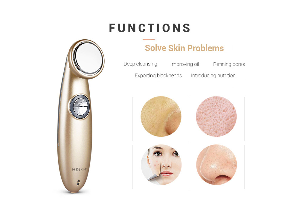 K_SKIN KINGDOMCARES KD9930 Facial Thermostat Beauty Introduction Instrument Face Cleansing Massager