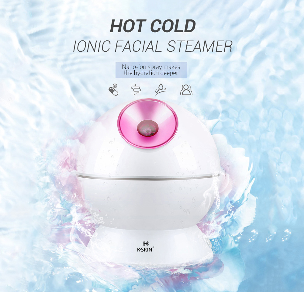 K_SKIN KD - 2331 - 3 Hot Cold Ionic Facial Steamer Home SPA Face Skin Care Humidifier