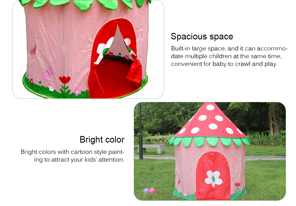 WZFQ Children Cute Princess Castle Tent